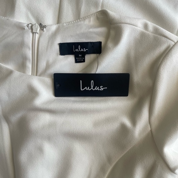Lulus Elegant White Women's Dress - Picture 3 of 4